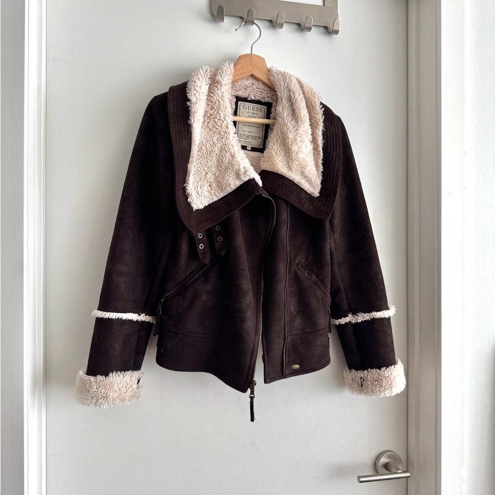 Guess suede jacket Y2K